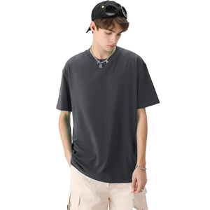 เสื้อยืดผู้ชายทรงโอเวอร์ไซส์ ผ้าคอตตอน 100% คุณภาพสูง เนื้อหนา ระบายอากาศดี ไม่เป็นขุย แบบเรียบ สไตล์ฮิปฮอป น้ำหนัก 180 กรัม - Product Image 3