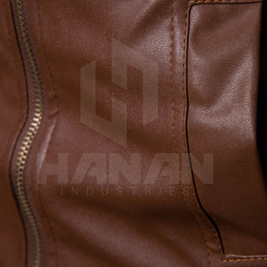 Veste en cuir classique de style motard pour hommes personnalisée OEM fermeture éclair sur le devant col montant avec doublure douce vente en gros - Product Image 4