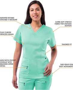 Uniformes Médicos de Verano para Hospital, Conjuntos de 2 Piezas, Uniformes de Enfermera para Hospital, Servicio OEM - Product Image 6