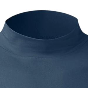 <b>Men's</b> Slim Fit Casual Pullover Shirt Lightweight Basic Tops Breathable <b>Turtleneck</b> Solid Pattern Soft Cotton 220 Grams Fabric - Product Image 4