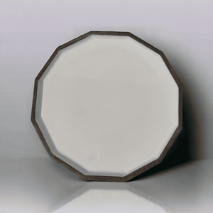 Plateau octogonal en émail blanc personnalisé fabriqué à la main par des artisans indiens Plateau de service en bois de manguier idéal pour servir et décor de cuisine - Product Image 3