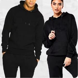 2023 conjuntos de ropa deportiva básica para hombres/mujeres 2 unids/set sudadera ecológica sudaderas con capucha pantalones sólidos Joggers Tops chándales para gimnasio - Product Image 3
