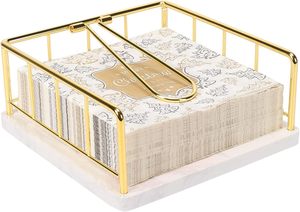 Flat Napkin Holder Metal Kitchen Napkin Holder with Weighted Tension Arm Rustic <b>Tissue</b> <b>Paper</b> Dispenser for Countertop Table - Product Image 4