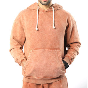 Venta al por mayor personalizado 100% algodón hombres chándal con capucha OEM bordado Zip ácido lavado chándal con el último diseño - Product Image 4