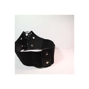 Ceinture élastique pour femme avec détails à œillets, ceinture pour veste, ceinture pour chemise, ceinture pour robe - NOIR - Product Image 3