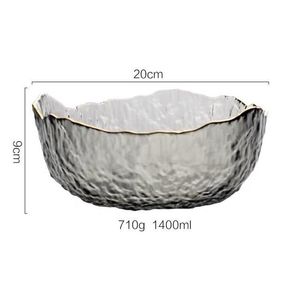 Diferentes temas Patrón de revestimiento de vidrio Cuenco de vidrio para servir en relieve Combinación de vidrio decorativo Diseñador Frutero - Product Image 2