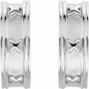 Pendientes de Aro J-Hoop en Oro de 14K/18K, Pendientes Geométricos con Perla/Diamante/Zirconia, Estilo Religioso Clásico y Moderno para Regalos de Boda - Product Image 2