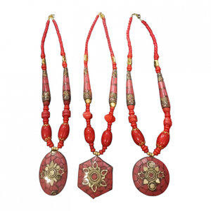 Indian Fashion <b>Boho</b> Mosaic <b>Necklace</b> Handmade Buffalo Bone Horn Jewelry Geometric Artificial Handicrafts Bohemia Style <b>Necklace</b> - Product Image 5