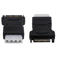 Adaptador SATA macho a Molex hembra, conector adaptador hembra IDE de 15 pines SATA macho a 4 pines se aplica al conector para discos duros