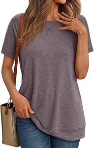 2025 à la mode femmes léger tricot été hauts personnalisé à manches courtes col rond t-shirts solide décontracté longs vêtements-commande minimum - Product Image 3