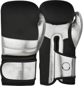 Professional Metallic Leather <b>Lace</b>-Up Boxing <b>Gloves</b> for Sanda Kickboxing MMA-High Quality Customizable Unisex Indoor Sportswear - Product Image 4