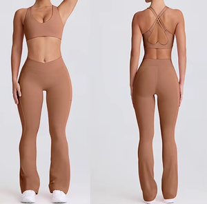 Ropa Deportiva de Fitness, Yoga, Gimnasio, Talla Grande, Conjunto de 2 Piezas Reversible, Ecológico, de Secado Rápido para Mujer, Alta Calidad - Product Image 1