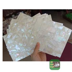 VENTE EN GROS DE PLAQUES DE Nacre Blanche Carrée Plate Double de 40 mm pour l'Artisanat et la Décoration en Mosaïque - Product Image 4