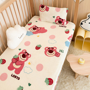 Automne et hiver classe a housse de matelas en molleton de lait de qualité maternelle et infantile épaissi chaud entièrement enveloppé lavable en Machine - Product Image 4