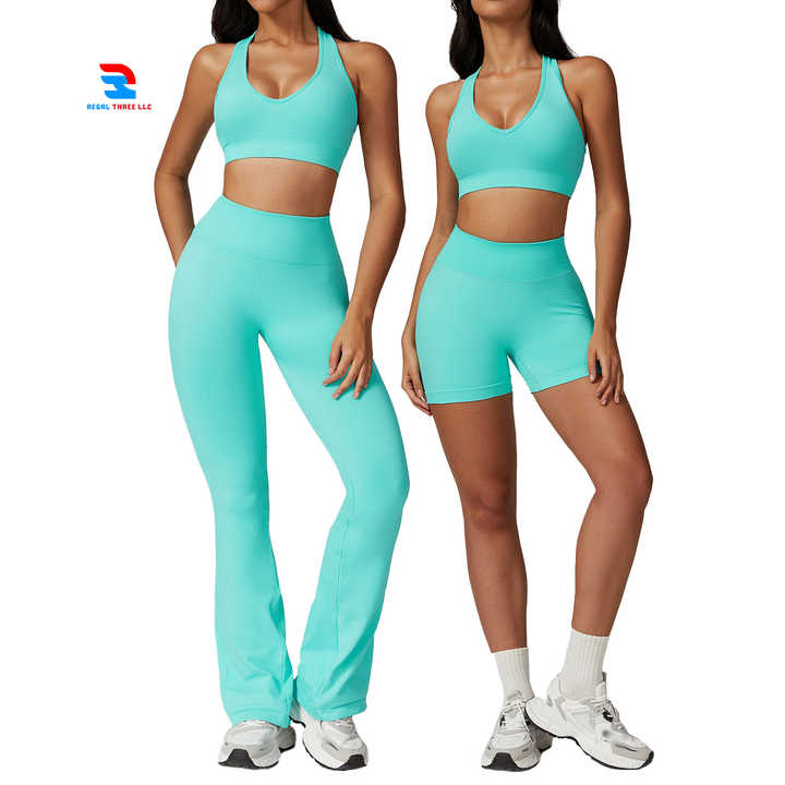 Gorgeous Women Sportswear - Fitness Two Piece Set Bra Top And Skinny Pants Suit - Gym Jogging Running Tracksuit Outfits (1U24)
