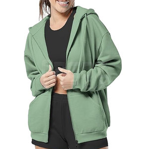 Service OEM en gros – Nouveaux sweats à capuche zippés pour femmes, design optimal, 100 % coton respirant, couleur unie, style décontracté pour l'hiver - Product Image 3