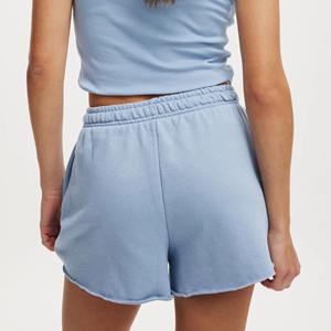 Vente en gros de shorts de bain d'été décontractés pour femmes 100% coton avec logo 3D personnalisé sérigraphié taille moyenne taille élastique séchage rapide - Product Image 5