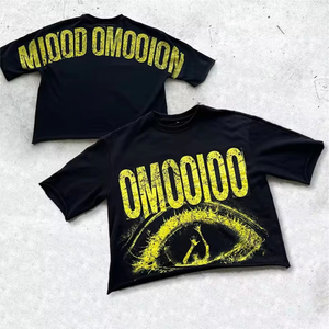 เสื้อยืดโออีเอ็มขายส่งปี 2026 ผ้าฝ้าย 100% ลายกราฟิกทรงโอเวอร์ไซส์สไตล์วินเทจฟอกสี พร้อมโลโก้พิมพ์นูนสำหรับผู้ชาย - Product Image 1