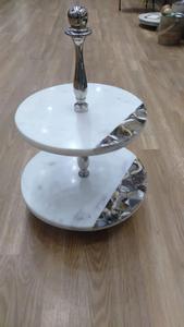 Eco Friendly <b>Wooden</b> Cake <b>Stand</b> With Enamel Printed Design display Tools for cake Desserts Serve <b>cupcakes</b> For Birthday & Wedding - Product Image 6