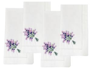 Serviettes de table en coton brodées sur mesure en gros, couleur lavande, serviettes de table en tissu à ourlet festonné, pour la maison, l'hôtel, les vacances - Product Image 1