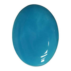 Pierre précieuse naturelle certifiée Clara, véritable turquoise Firoza, 5,25 à 5,5 Ratti, pierre facettée naturelle, polie, calibrée, effets optiques - Product Image 1