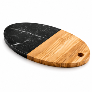 Planche à découper en bois d'acacia avec poignée pour servir, planches à découper de cuisine, pizza, pain, fromage, charcuterie, fruits, légumes - Product Image 5