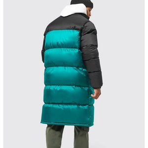 Veste d'hiver matelassée pour homme, veste décontractée, col montant, fermeture éclair, motif uni, capuche, imperméable, coupe-vent, fournisseur de rue - Product Image 4