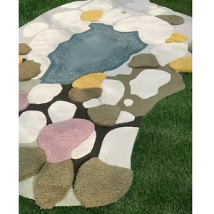 พรมขนสัตว์ทอมือออกแบบได้ตามต้องการพรมตกแต่งภายในระดับไฮเอนด์ชุดพรมสำหรับห้องนั่งเล่นโดยตรงจากโรงงาน - Product Image 1