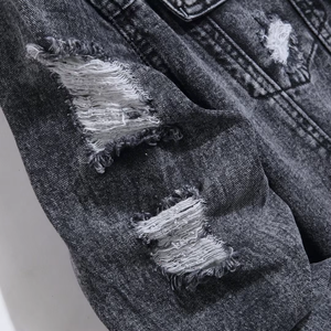 Chaqueta vaquera informal para hombre con botones cubiertos sólidos en la parte delantera con logotipo personalizado OEM 100% algodón transpirable de invierno de la mejor calidad - Product Image 3