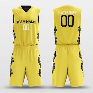 Conjunto de uniforme de baloncesto poliéster secado rápido personalizado Unisex felpa tamaño transpirable ropa deportiva sublimación impresa Jersey - Product Image 6