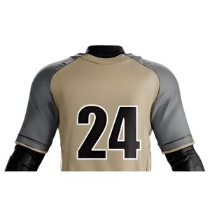 Maillot de baseball pour homme adulte en polyester 100% imprimé par sublimation personnalisé, respirant, séchage rapide, col en V, tissu 300g, OEM - Product Image 5