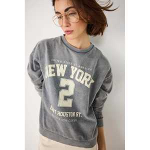 Sweat-shirt oversize imprimé effet délavé - Product Image 3