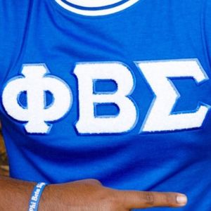Royal <b>White</b> Sigma Chenille Tee Cotton Collegiate Apparel with Embroidered Letters Greek Life Sigma Fraternity Lifestyle <b>Shirt</b> - Product Image 6