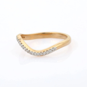 Anillo de Diamante Natural para Niños, Oro Amarillo Sólido de 18K, Corte Brillante, Engaste de Puntas, 100% Hecho a Mano, Superventas - Product Image 2