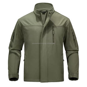 Chaqueta Softshell de proveedor de fábrica OEM con logotipo personalizado, chaquetas Softshell con cremallera frontal más vendidas a la venta para hombres - Product Image 4