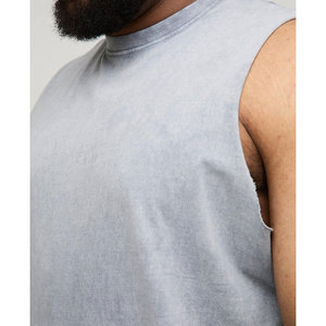 Nueva Llegada, Ropa Casual, 100% Algodón, Personalizable, Transpirable, Tejido de Punto, Servicio OEM, Camiseta sin Mangas con Capucha para Hombre - Product Image 3