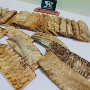 Manches de couteau artisanales écologiques de qualité supérieure, uniques et luxueuses, fabriquées à la main avec des écailles de corne de bélier pour la création de style animal - Product Image 5