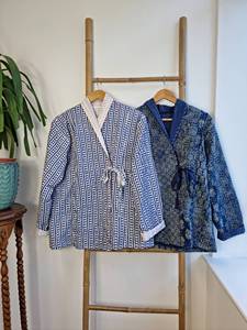Chaqueta Kimono Kantha de diseñador atractivo sostenible para mujeres damas para estilo de fiesta en la playa en tamaño personalizado y regalos de cumpleaños - Product Image 5