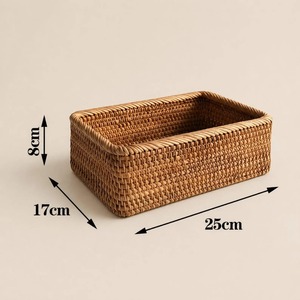 Juego de 3 Cestas Ovaladas de Ratán con Borde Trenzado, Hechas a Mano, Ecológicas, Almacenamiento Natural, Modernas, Multifuncionales, Artex Green Earth, Hechas en Hanoi - Product Image 3