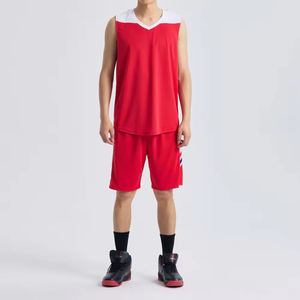 Uniforme de basket-ball professionnel respirant grande taille avec design personnalisable et tissu anti-humidité pour équipes adultes - Product Image 3