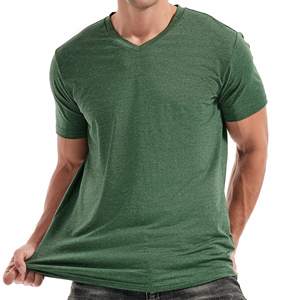 Camisetas de Hombre de Alta Calidad 100% Algodón con Cuello en V, Ecológicas, de Secado Rápido, Transpirables, Personalizables, al por Mayor - Product Image 1