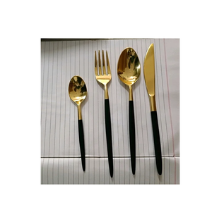 Cuillère à salade en laiton couverts couverts cuillère fourchette et couteau ensemble de couverts avec miroir articles de vaisselle polonais - Product Image 3