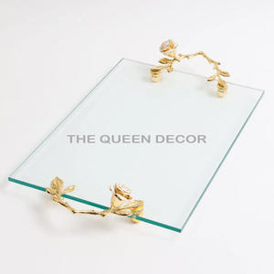 Luxury Hammered Gold Metal Oval Shape Elegant Decorative Serving Tray Handcrafted New Tabletop Centerpiece - Product Image 6