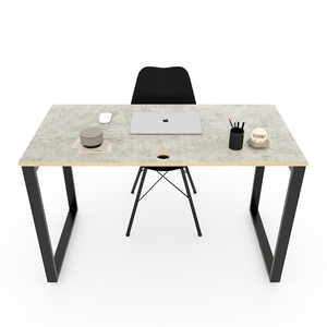 HBRT043 Bureau rectangulaire en contreplaqué 120x60cm, design minimaliste moderne, double moteur, assemblage requis, pour chambre ou bureau - Product Image 5