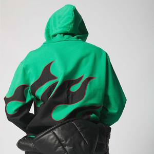 Sweat à capuche en cuir avec logo personnalisé, sweat en polaire pour homme, vente chaude, haute qualité, surdimensionné, épaules tombantes, cordons, sweats colorés, nouveauté - Product Image 4