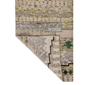 Tapis en laine noué à la main Manchaha Ivory, géométrique, grand format, puzzle rectangulaire pour la maison, le salon, le couloir, tapis rectangulaire pour chambre - Product Image 5