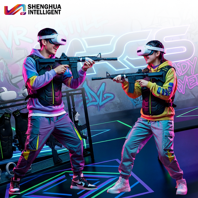 Mixed Reality Headset Glasses VR 3D Gaming Arcade Shooting Gun Simulator Indoor Use Fiberglass Metal 360 Degree Movie