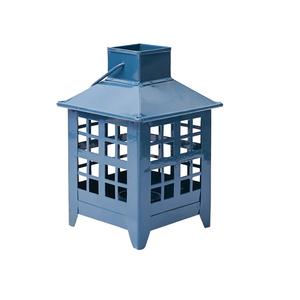 Eco Friendly Blue Color Latest Design Premium Quality HOME DECOR MODERN BLACK CAGED <b>LANTERN</b> <b>SET</b> for Home Usage - Product Image 1