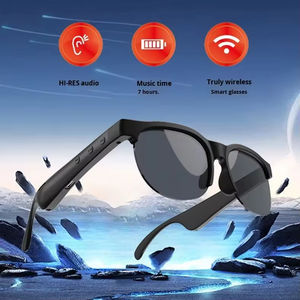 Lunettes intelligentes HY02 avec traduction IA, anti-UV, fonction appel et musique, batterie LiPo 100 mAh, monture en PVC, étanches IPX4, écouteurs ouverts, 6h de musique - Product Image 3
