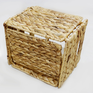 Artex Dong Thap Handmade Eco-Friendly <b>Foldable</b> Storage <b>Basket</b> with Handles Water Hyacinth Wicker for Organizing on Shelves - Product Image 6